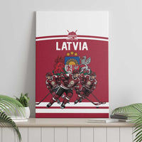 Latvia Hockey Pride Canvas Wall Art Baltic Ice Warriors