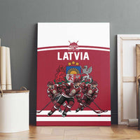 Latvia Hockey Pride Canvas Wall Art Baltic Ice Warriors