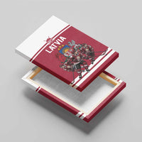 Latvia Hockey Pride Canvas Wall Art Baltic Ice Warriors