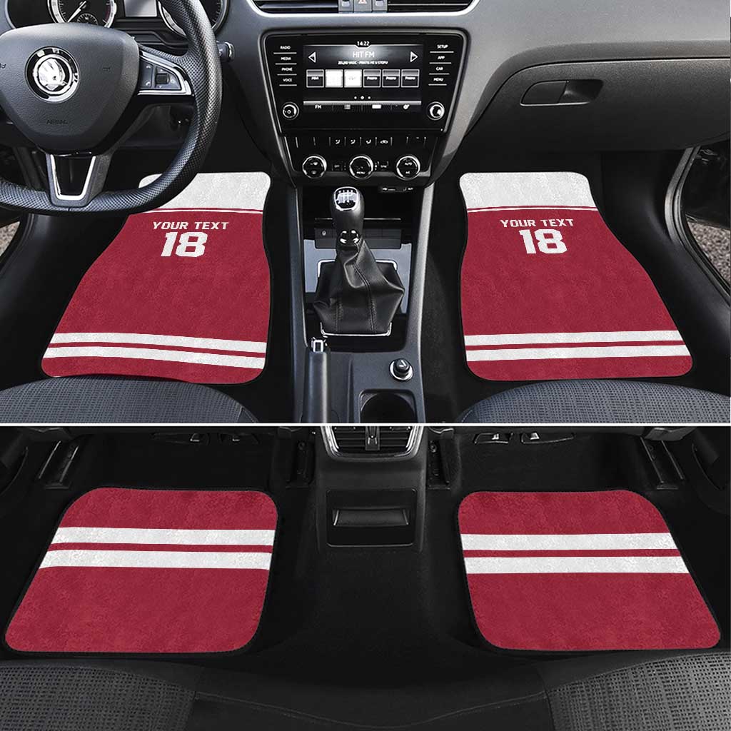 Latvia Hockey Pride Custom Car Mats Baltic Ice Warriors