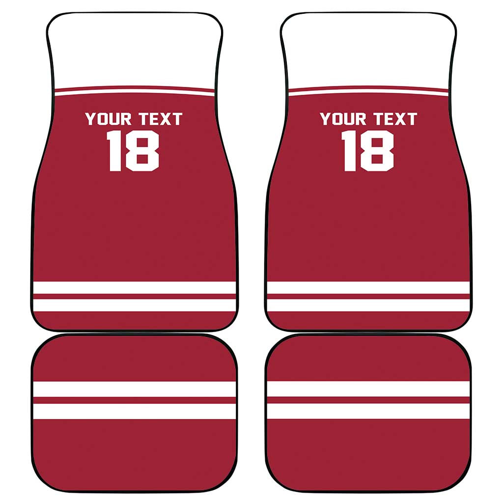 Latvia Hockey Pride Custom Car Mats Baltic Ice Warriors