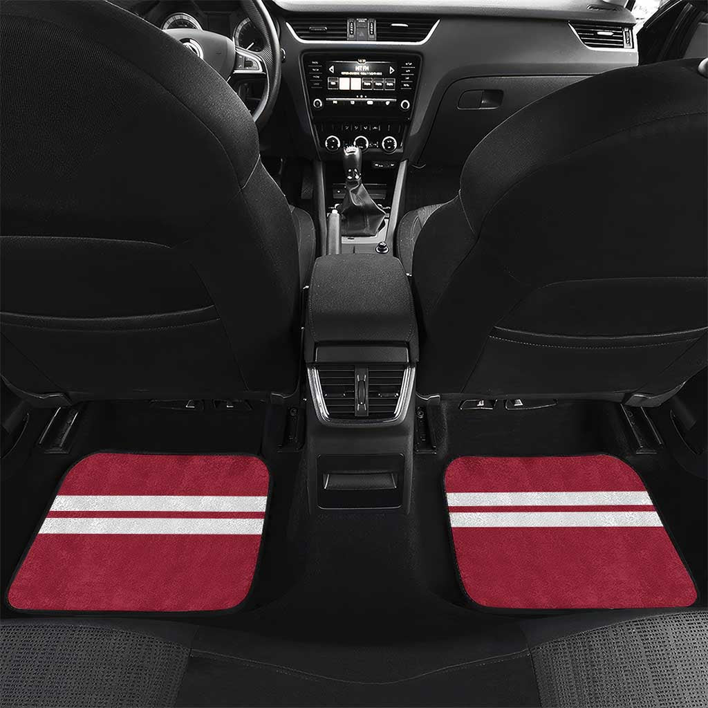 Latvia Hockey Pride Custom Car Mats Baltic Ice Warriors