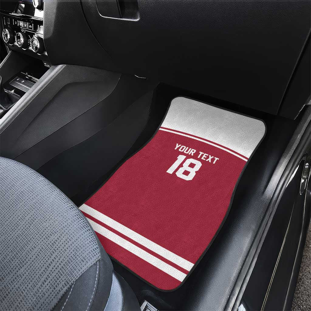 Latvia Hockey Pride Custom Car Mats Baltic Ice Warriors