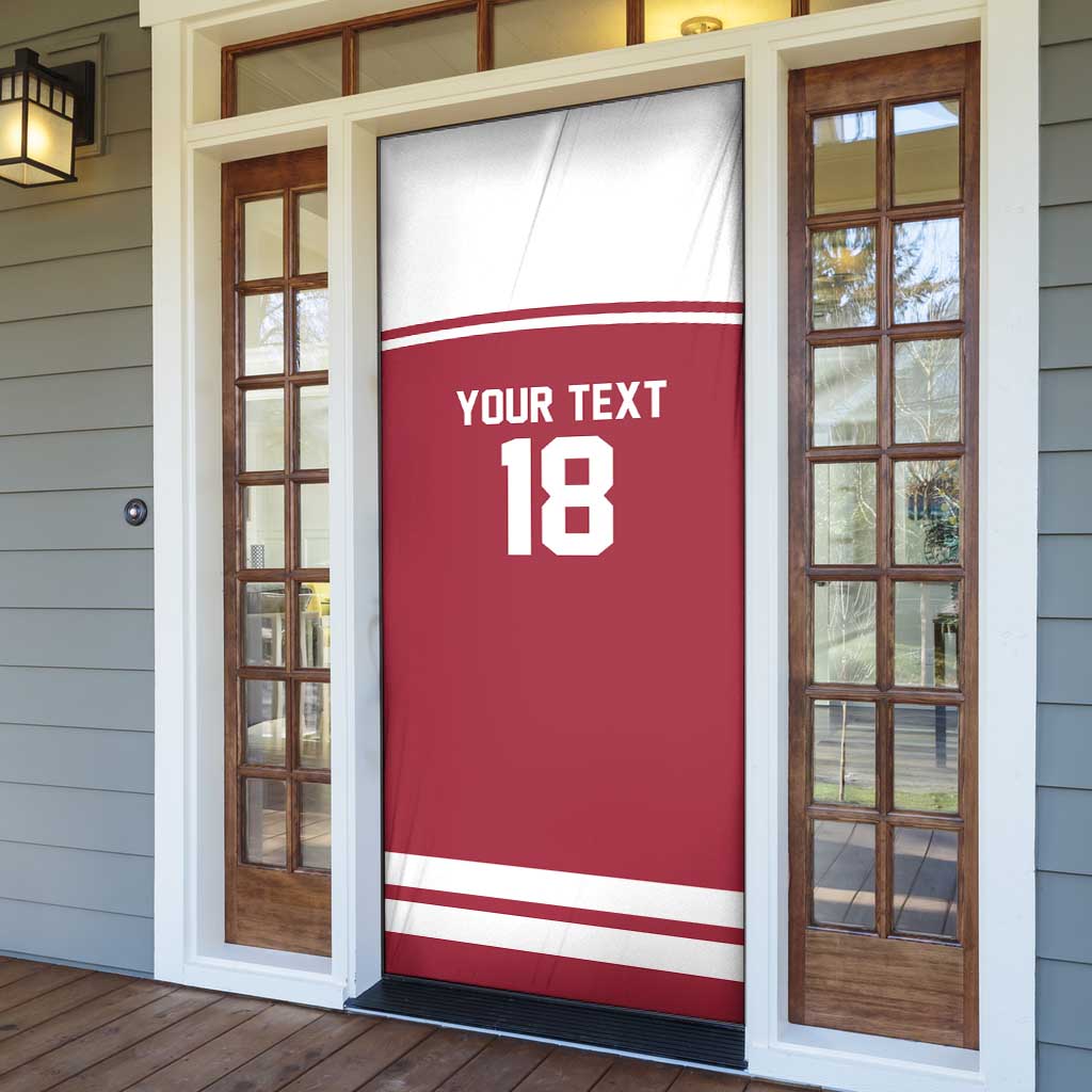 Latvia Hockey Pride Custom Door Cover Baltic Ice Warriors