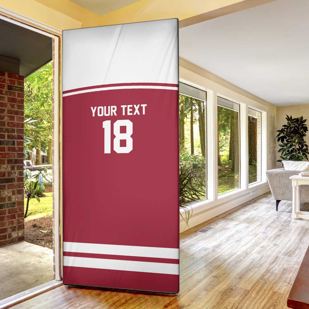 Latvia Hockey Pride Custom Door Cover Baltic Ice Warriors
