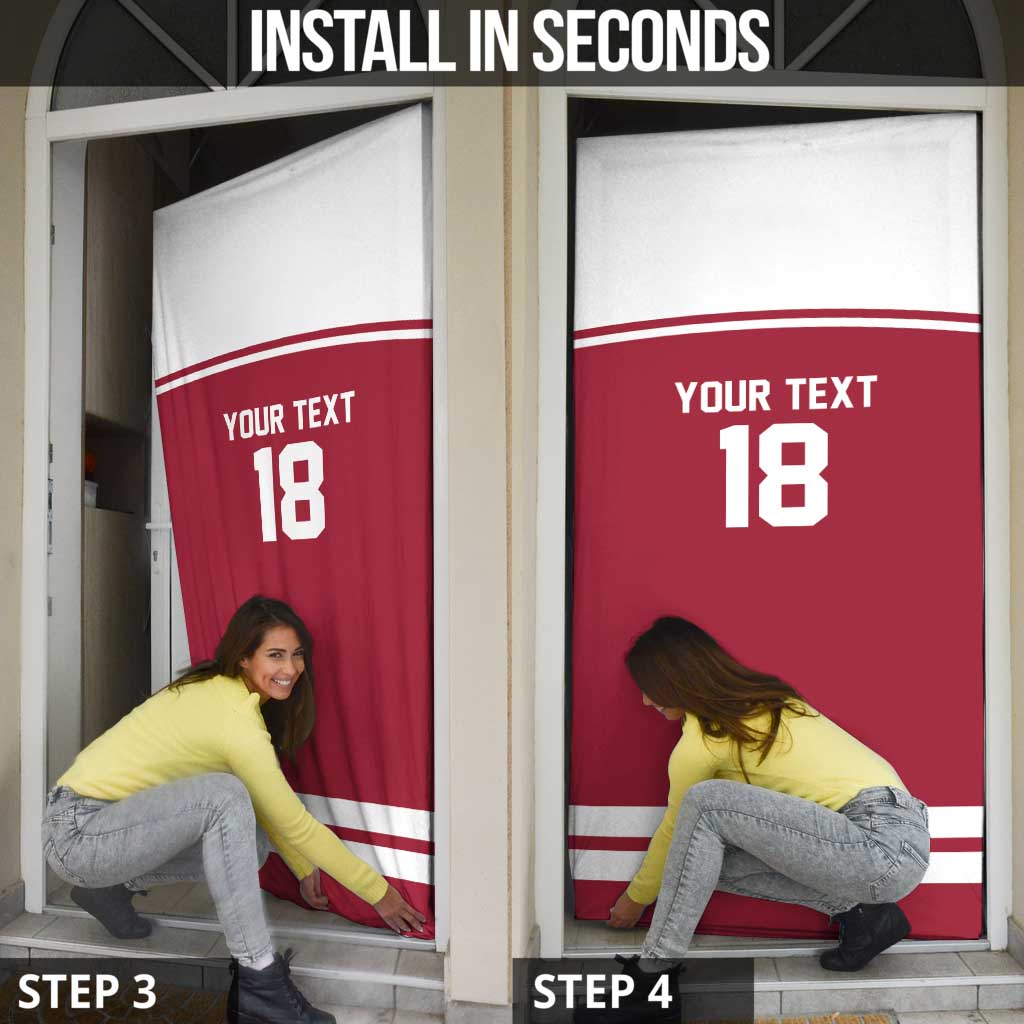 Latvia Hockey Pride Custom Door Cover Baltic Ice Warriors