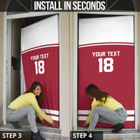 Latvia Hockey Pride Custom Door Cover Baltic Ice Warriors