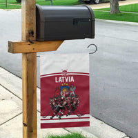 Latvia Hockey Pride Garden Flag Baltic Ice Warriors