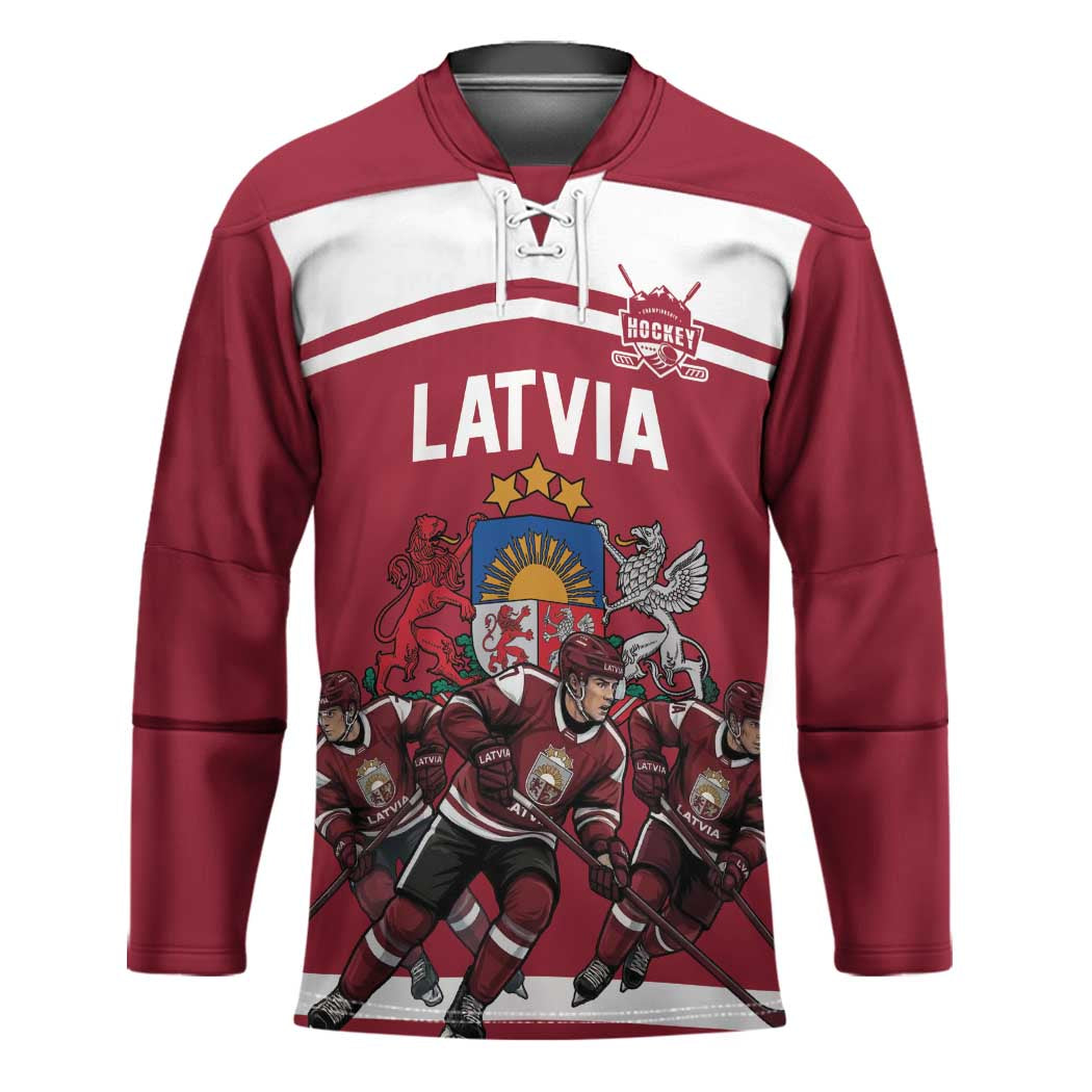 Latvia Hockey Pride Custom Hockey Jersey Baltic Ice Warriors