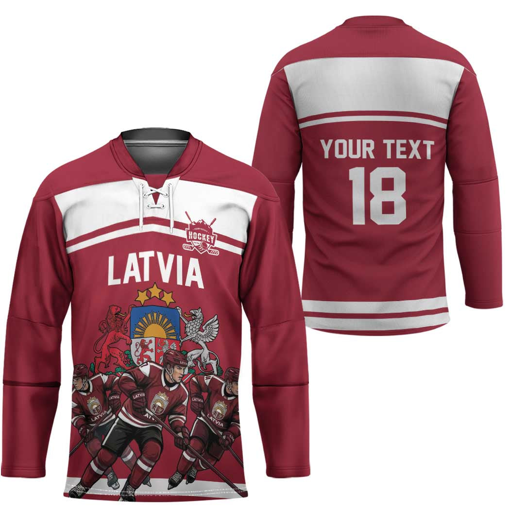 Latvia Hockey Pride Custom Hockey Jersey Baltic Ice Warriors