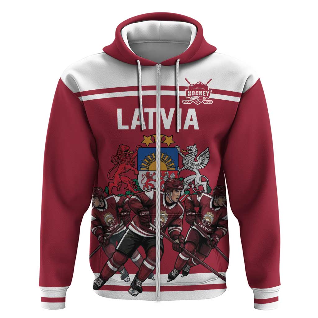 Latvia Hockey Pride Custom Hoodie Baltic Ice Warriors