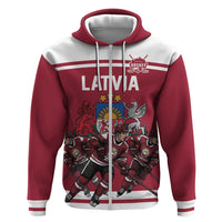 Latvia Hockey Pride Custom Hoodie Baltic Ice Warriors