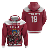 Latvia Hockey Pride Custom Hoodie Baltic Ice Warriors