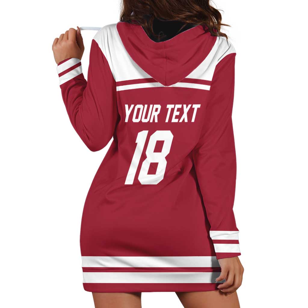 Latvia Hockey Pride Custom Hoodie Dress Baltic Ice Warriors
