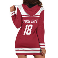 Latvia Hockey Pride Custom Hoodie Dress Baltic Ice Warriors
