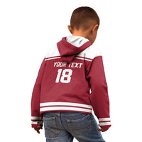 Latvia Hockey Pride Custom Kid Hoodie Baltic Ice Warriors