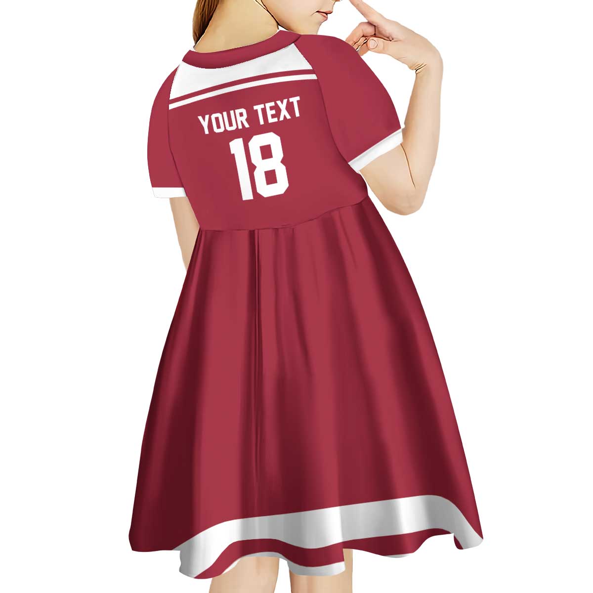 Latvia Hockey Pride Custom Kid Short Sleeve Dress Baltic Ice Warriors