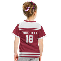 Latvia Hockey Pride Custom Kid T Shirt Baltic Ice Warriors