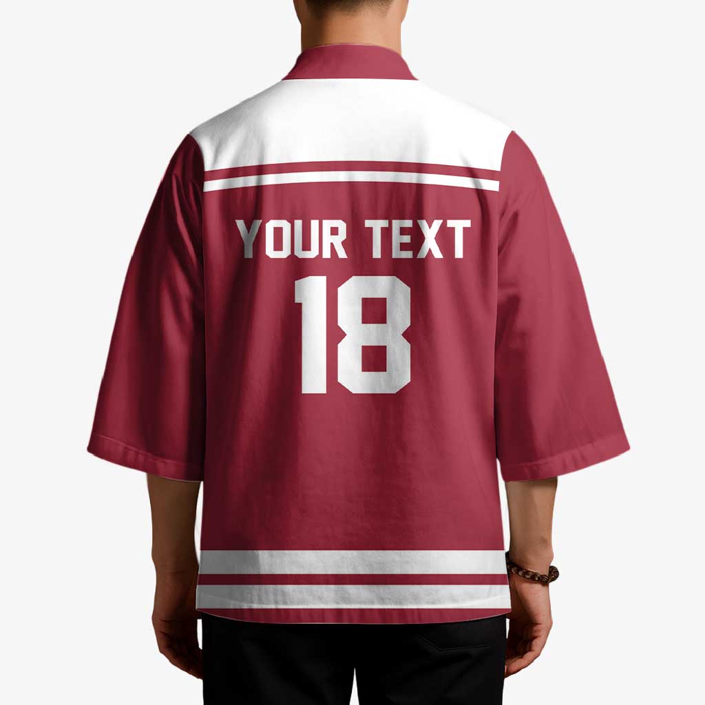 Latvia Hockey Pride Custom Kimono Baltic Ice Warriors