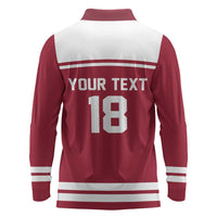 Latvia Hockey Pride Custom Long Sleeve Polo Shirt Baltic Ice Warriors