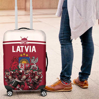 Latvia Hockey Pride Luggage Cover Baltic Ice Warriors