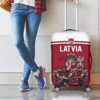 Latvia Hockey Pride Luggage Cover Baltic Ice Warriors