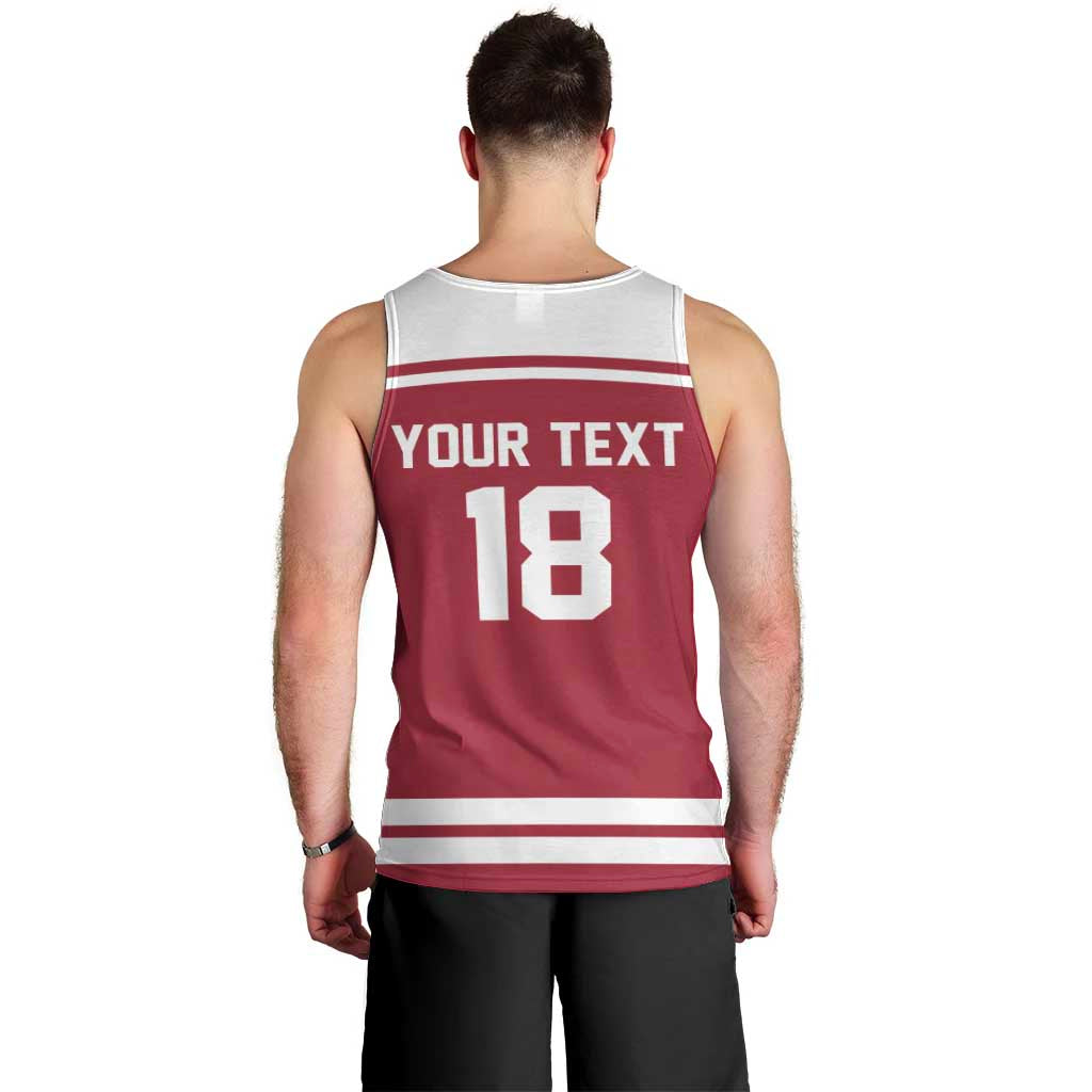 Latvia Hockey Pride Custom Men Tank Top Baltic Ice Warriors
