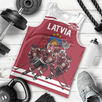 Latvia Hockey Pride Custom Men Tank Top Baltic Ice Warriors