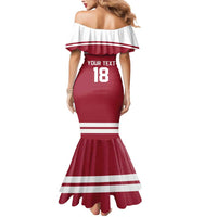 Latvia Hockey Pride Custom Mermaid Dress Baltic Ice Warriors