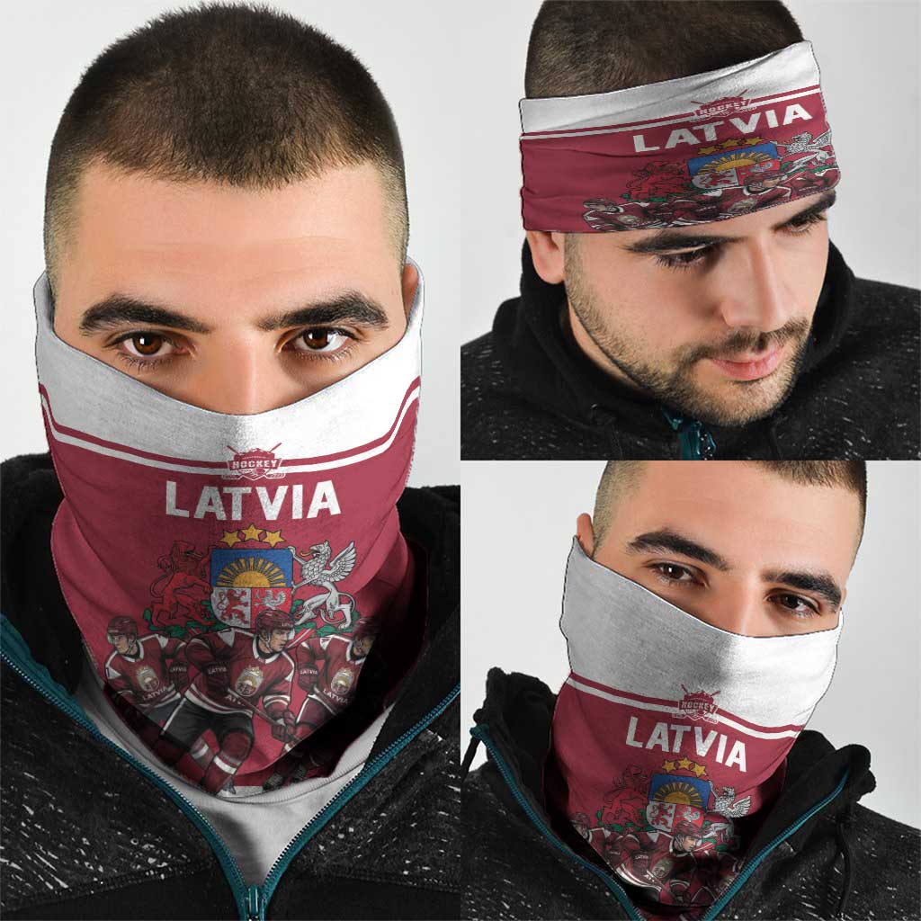 Latvia Hockey Pride Neck Gaiter Baltic Ice Warriors