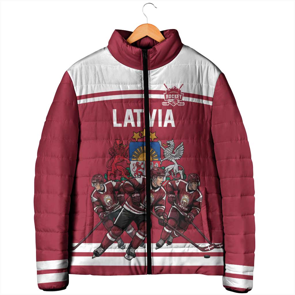 Latvia Hockey Pride Custom Padded Jacket Baltic Ice Warriors