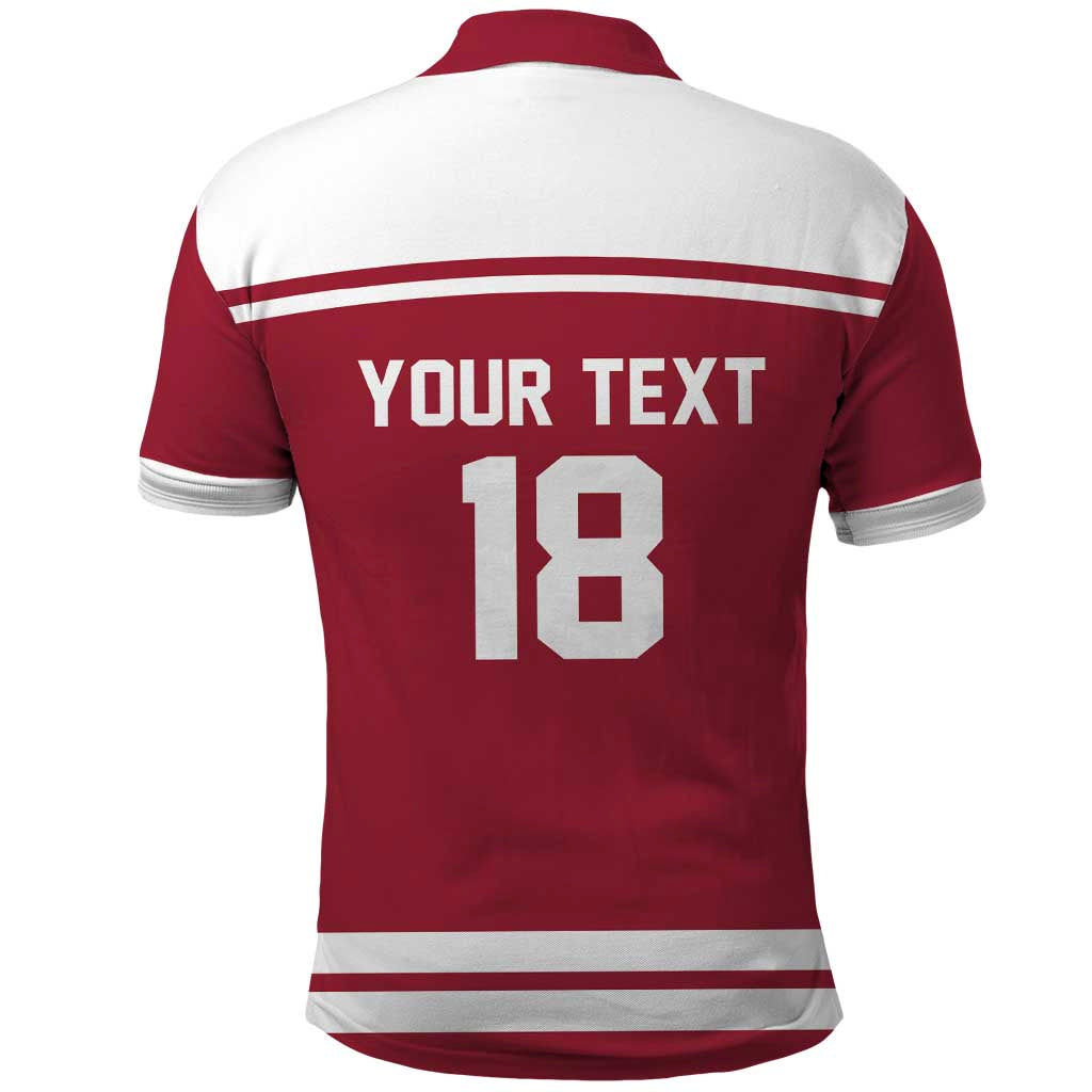 Latvia Hockey Pride Custom Polo Shirt Baltic Ice Warriors
