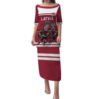 Latvia Hockey Pride Custom Puletasi Baltic Ice Warriors