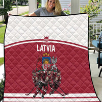 Latvia Hockey Pride Quilt Baltic Ice Warriors