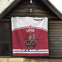 Latvia Hockey Pride Quilt Baltic Ice Warriors