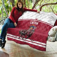 Latvia Hockey Pride Quilt Baltic Ice Warriors