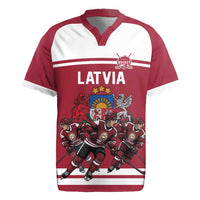 Latvia Hockey Pride Custom Rugby Jersey Baltic Ice Warriors