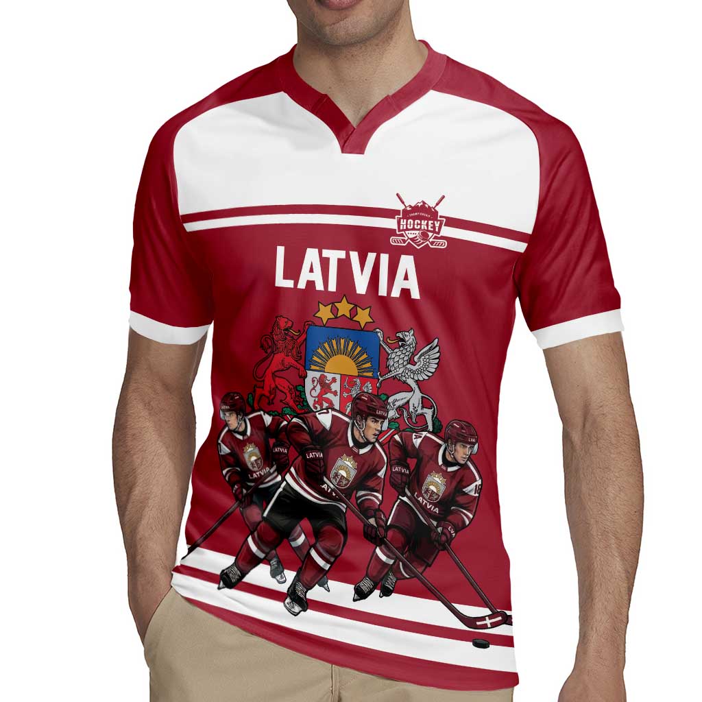 Latvia Hockey Pride Custom Rugby Jersey Baltic Ice Warriors