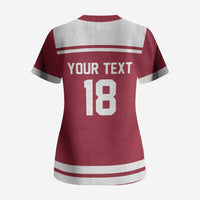 Latvia Hockey Pride Custom Scrub Top Baltic Ice Warriors