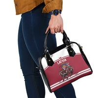 Latvia Hockey Pride Shoulder Handbag Baltic Ice Warriors