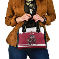Latvia Hockey Pride Shoulder Handbag Baltic Ice Warriors