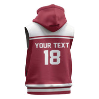 Latvia Hockey Pride Custom Sleeveless Zip Hoodie Baltic Ice Warriors