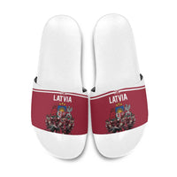 Latvia Hockey Pride Slide Sandals Baltic Ice Warriors