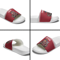 Latvia Hockey Pride Slide Sandals Baltic Ice Warriors