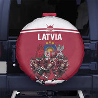 Latvia Hockey Pride Spare Tire Cover Baltic Ice Warriors