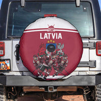 Latvia Hockey Pride Spare Tire Cover Baltic Ice Warriors