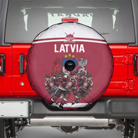 Latvia Hockey Pride Spare Tire Cover Baltic Ice Warriors