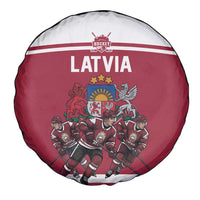Latvia Hockey Pride Spare Tire Cover Baltic Ice Warriors