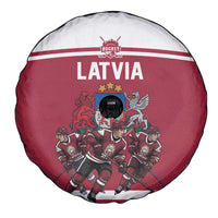 Latvia Hockey Pride Spare Tire Cover Baltic Ice Warriors