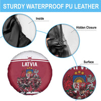 Latvia Hockey Pride Spare Tire Cover Baltic Ice Warriors